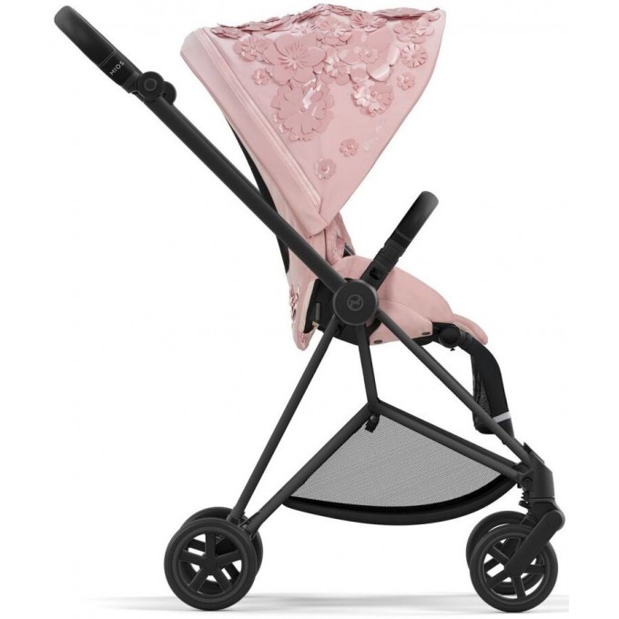 Прогулянкова коляска Cybex Mios Simply Flowers Pink шасі Matt Black
