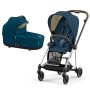 Stroller Cybex Mios 4.0 2 in 1 Mountain Blue chassis Chrome Brown