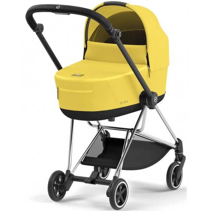 Cybex Mios 4.0 stroller 2 in 1 Mustard Yellow chassis Chrome Black