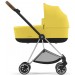 Cybex Mios 4.0 stroller 2 in 1 Mustard Yellow chassis Chrome Brown