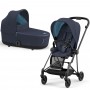 Cybex Mios 4.0 stroller 2 in 1 Nautical Blue chassis Matt Black