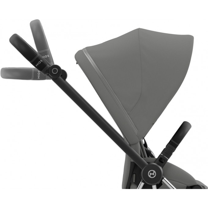 Прогулянкова коляска Cybex Mios 4.0 Pearl Grey шасі Chrome Black