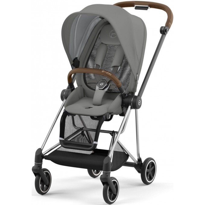 Cybex Mios 4.0 stroller 2 in 1 Soho Grey chassis Chrome Brown