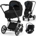 Cybex Priam 4.0 stroller 3 in 1 Sepia Black chassis Chrome Black car seat Cloud plus