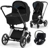 Cybex Priam 4.0 stroller 3 in 1 Sepia Black chassis Chrome Black car seat Cloud plus