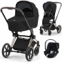 Cybex Priam 4.0 stroller 3 in 1 Sepia Black chassis Rosegold