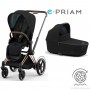 Stroller Cybex e-Priam 2 in 1 Deep Black chassis Rosegold