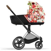 Cybex Priam 4.0 люлька Blossom Light + шасі Chrome Brown