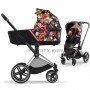 Cybex Priam Blossom Dark шасси Chrome Black 4.0 коляска 2 в 1