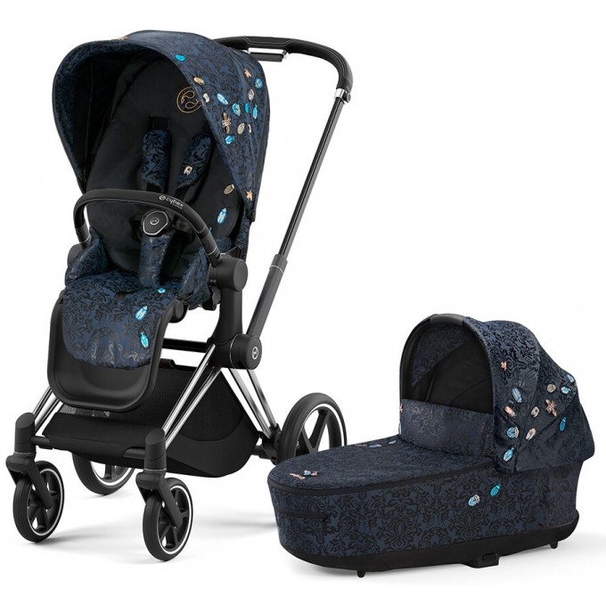 Cybex Priam Jewels of Nature 4.0 шасси Chrome Black коляска 2 в 1