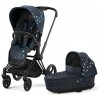 Cybex Priam Jewels of Nature chassis Matt Black stroller 2 in 1