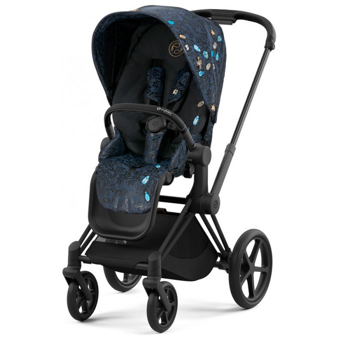 Cybex Priam Jewels of Nature chassis Matt Black stroller 2 in 1