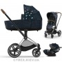 Cybex Priam Jewels of Nature 4.0 шасі Chrome Brown коляска 3 в 1