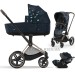 Cybex Priam Jewels of Nature 4.0 chassis Rosegold stroller 3 in 1