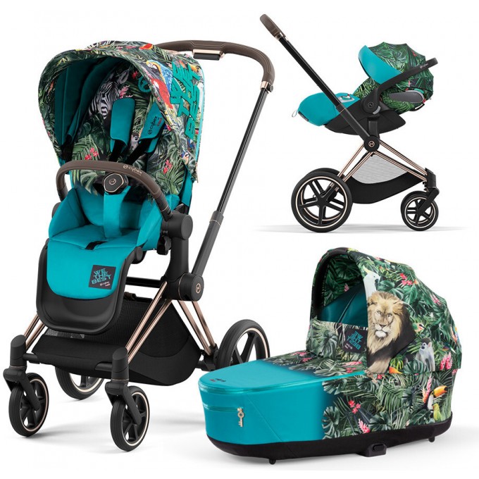 Коляска Cybex Priam 4.0 3 в 1 DJ Khaled We The Best шасси Rose Gold автокресло Cloud T i-Size