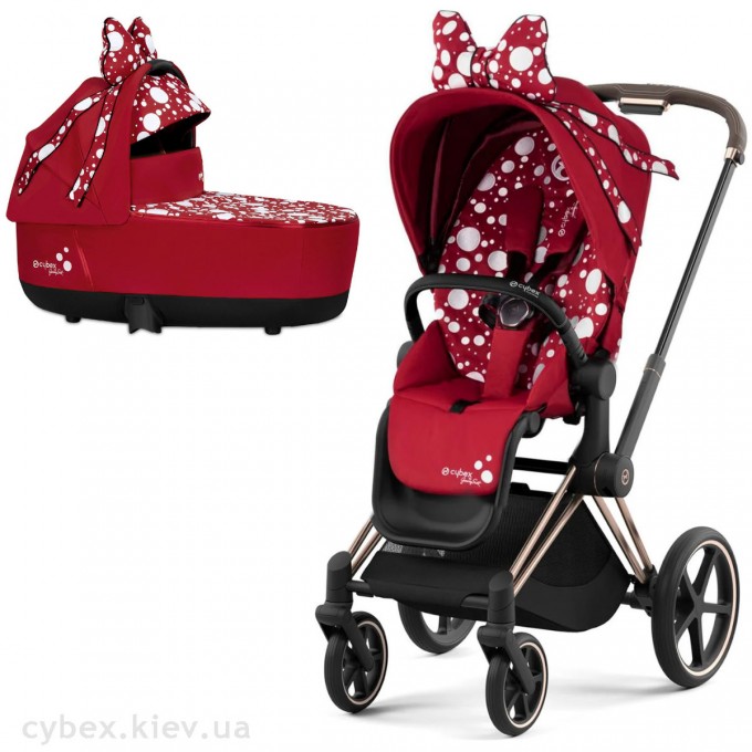 Cybex Priam Jeremy Scott Petticoat 4.0 шасси Rose Gold коляска 2 в 1