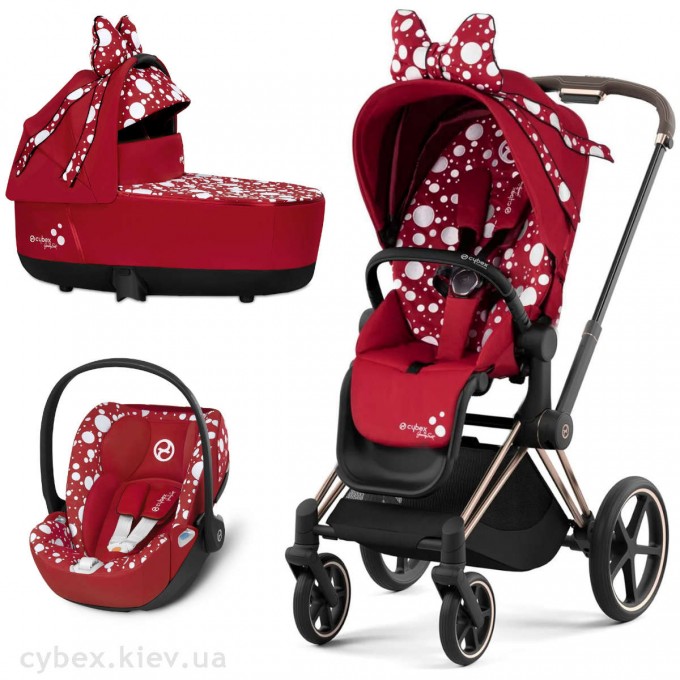 Cybex Priam 4.0 коляска 3 в 1  Jeremy Scott Petticoat шасі Rosegold