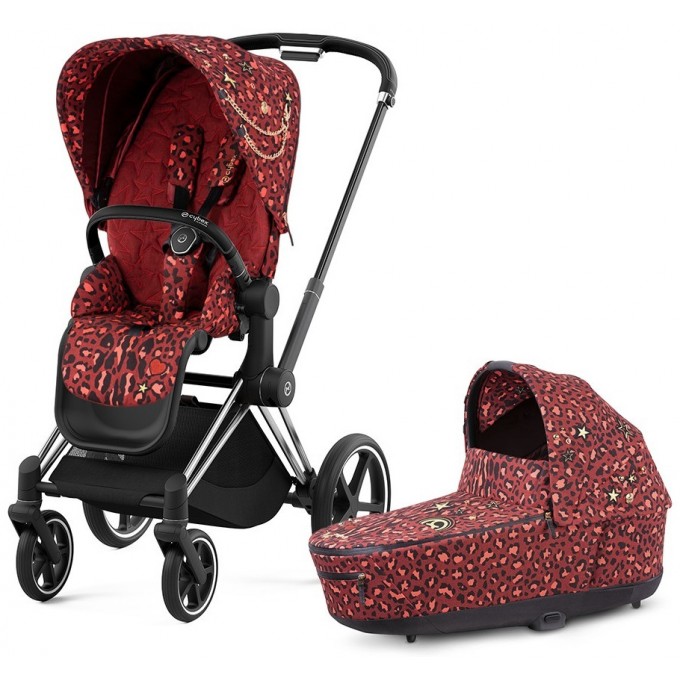 Коляска Cybex Priam Rockstar by Alec Voelkel 4.0 2 в 1 шасси Chrome Black