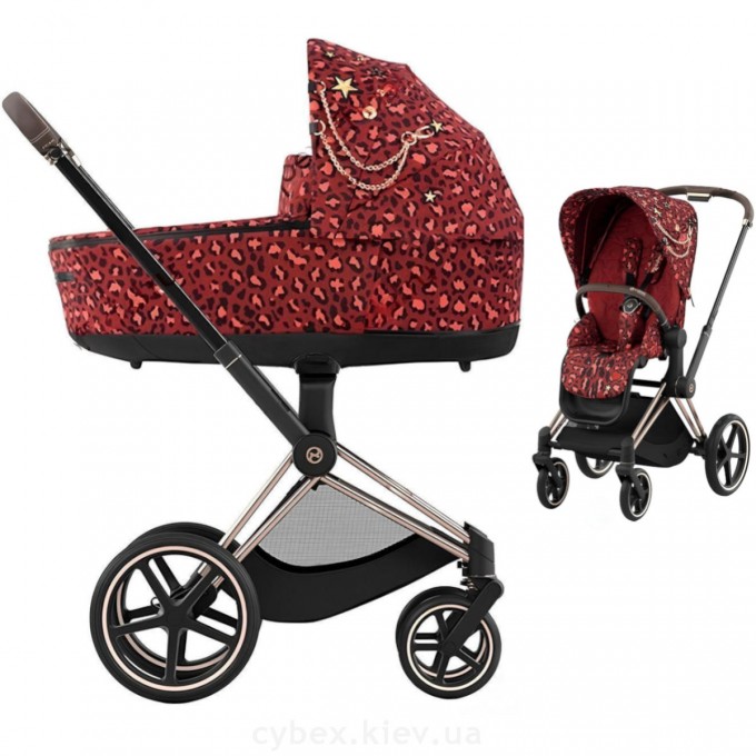 Коляска Cybex Priam Rockstar by Alec Voelkel 4.0 2 в 1 шасі Rose Gold