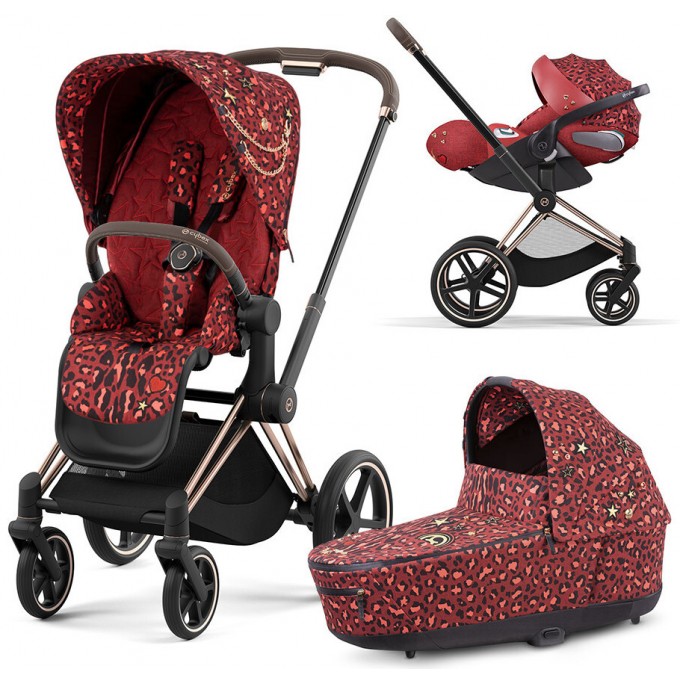 Cybex Priam Rockstar by Alec Voelkel 4.0 шасі Rosegold коляска 3 в 1