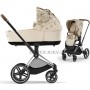 Cybex Priam Simply Flowers Beige 4.0 chassis Chrome Brown stroller 2 in 1
