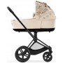 Stroller Cybex Priam 4.0 carrycot Simply Flowers Beige + chassis Matt Black