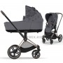 Cybex Priam Simply Flowers Grey 4.0 коляска 2 в 1 шасси Rosegold