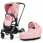 Коляска Cybex Priam 4.0 Simply Flowers Pink 2 в 1 шасси Chrome Black