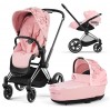 Коляска Cybex Priam 3 в 1 Simply Flowers Pink шасі Chrome Black 4.0
