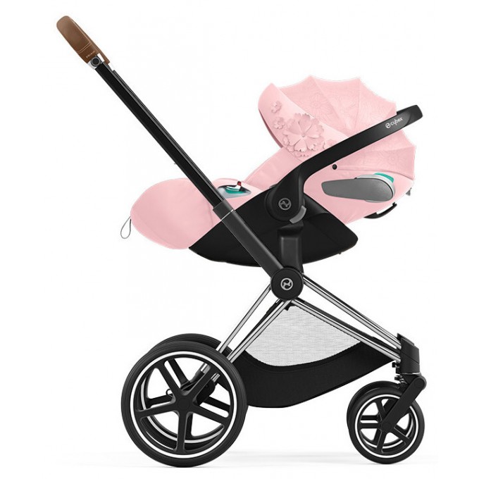 Коляска Cybex Priam 3 в 1 Simply Flowers Pink шасі Chrome Brown 4.0