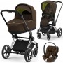 Cybex Priam 4.0 stroller 3 in 1 Khaki Green chassis Chrome Black