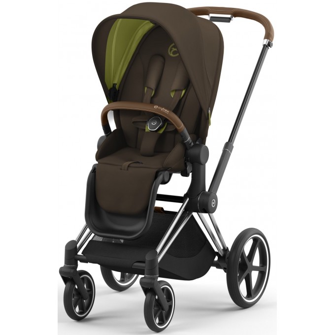 Cybex Priam 4.0 stroller 2 in 1 Khaki Green chassis Chrome Brown