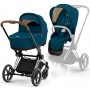 Cybex Priam 4.0 коляска 2 в 1 Mountain Blue шасси Chrome Brown