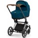 Cybex Priam 4.0 stroller 2 in 1 Mountain Blue chassis Chrome Brown