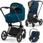 Cybex Priam 4.0 коляска 3 в 1 Mountain Blue шасси Matt Black
