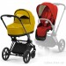 Cybex Priam 4.0 коляска 2 в 1 люлька Mustard Yellow прогулка Autumn Gold шасси Matt Black