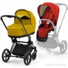 Cybex Priam 4.0 коляска 2 в 1 люлька Mustard Yellow прогулка Autumn Gold шасси Matt Black