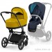 Cybex Priam 4.0 коляска 2 в 1 люлька Mustard Yellow прогулянка Plus Midnight Blue шасі Matt Black