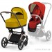 Cybex Priam 4.0 коляска 2 в 1 люлька Mustard Yellow прогулка Autumn Gold шасси Rosegold