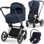 Cybex Priam 4.0 коляска 3 в 1 Dark Navy шасси Chrome Black