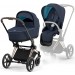 Cybex Priam 4.0 stroller 2 in 1 Plus Midnight Blue chassis Rosegold