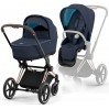 Stroller Cybex e-Priam 4.0 2 in 1 Nautical Blue chassis Rosegold