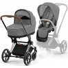 Cybex Priam 4.0 stroller 2 in 1 Soho Grey chassis Chrome Brown