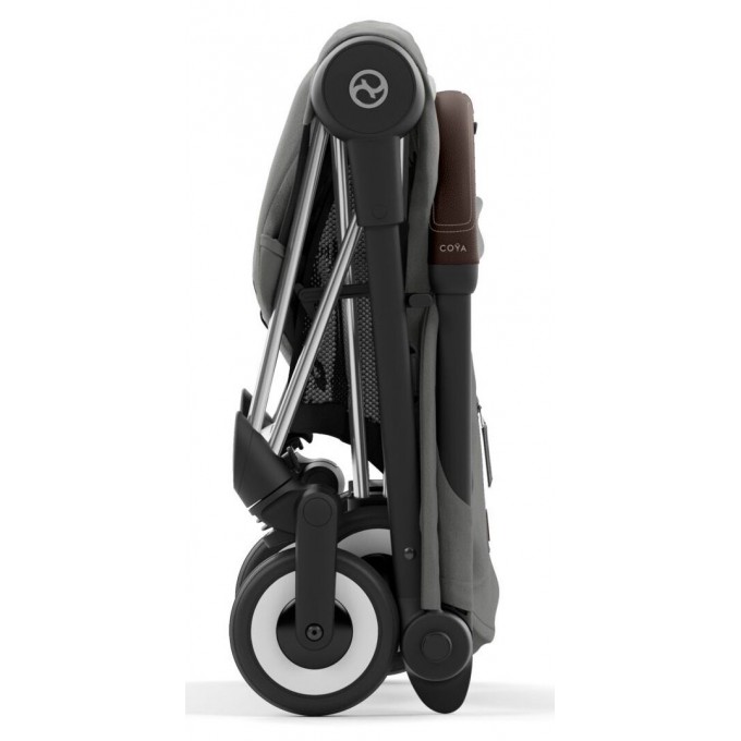 Cybex Coya Mirage Grey frame chrome brown stroller