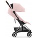 Cybex Coya Peach Pink frame crome brown stroller