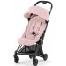 Cybex Coya Peach Pink frame matt black stroller
