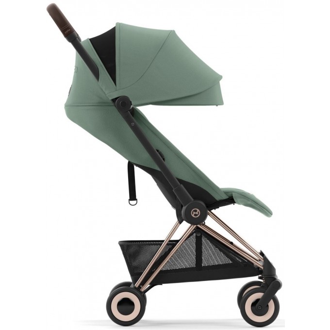 Cybex Coya Leaf Green frame rosegold stroller