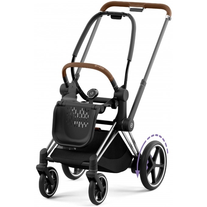 Stroller Cybex e-Priam 2 in 1 Onyx Black chassis Chrome Brown