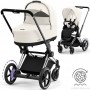 Коляска Cybex e-Priam 2 в 1 Off White шасси Chrome Black с электроприводом
