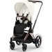 Stroller Cybex e-Priam 2 in 1 Off White chassis Rosegold